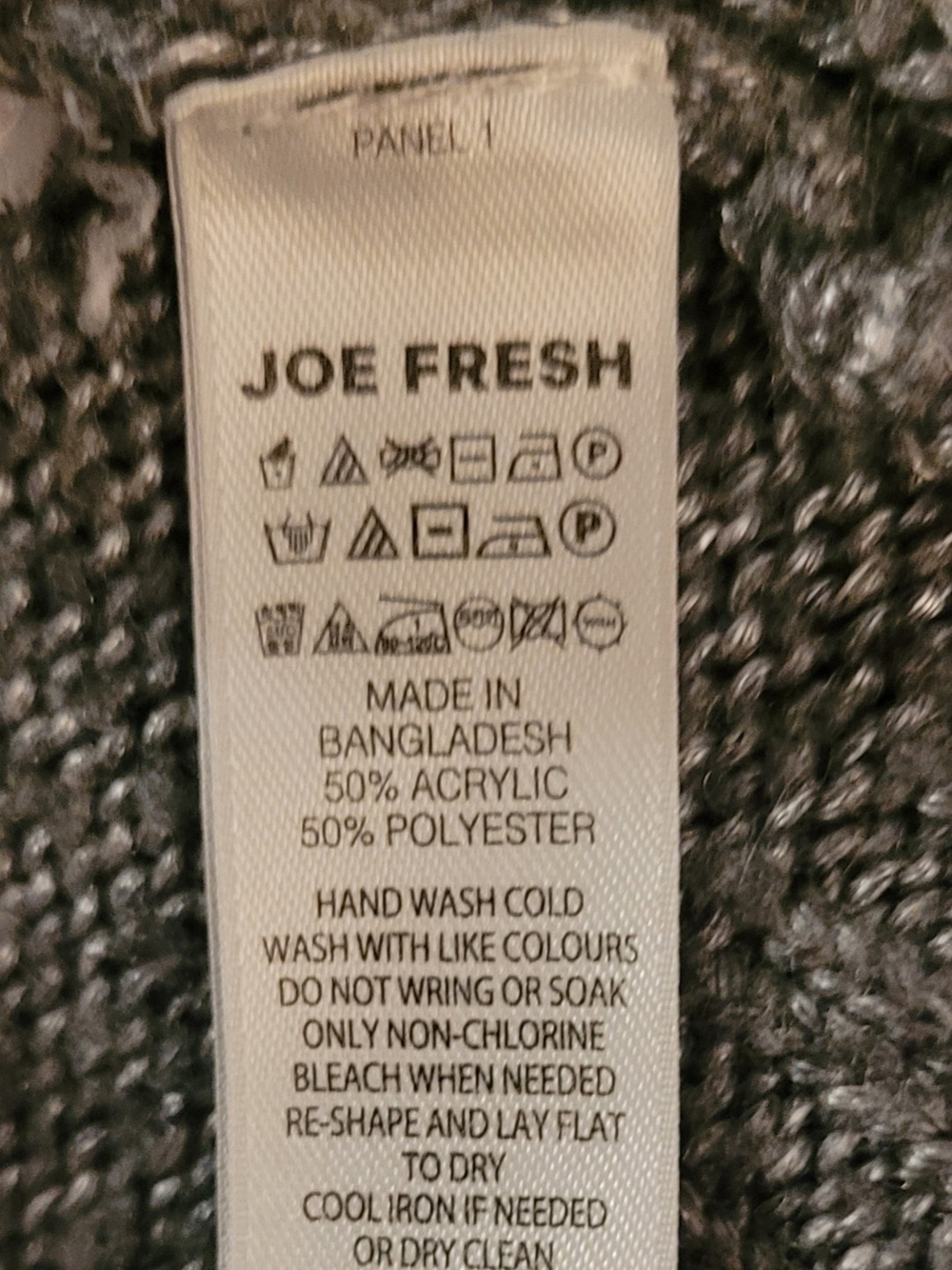 Joe Fresh Dark Gray Open-Front Ribbed Cardigan - Picture 5 of 6